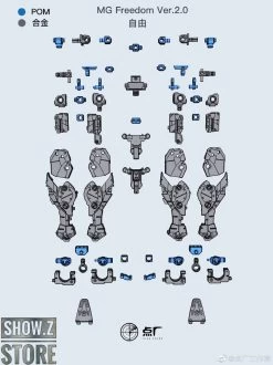 Point Factory Studio Metal Parts For Bandai MG ZGMF-X10A Freedom Gundam Ver. 2.0 -Show.Z Store 2aaf6be52f