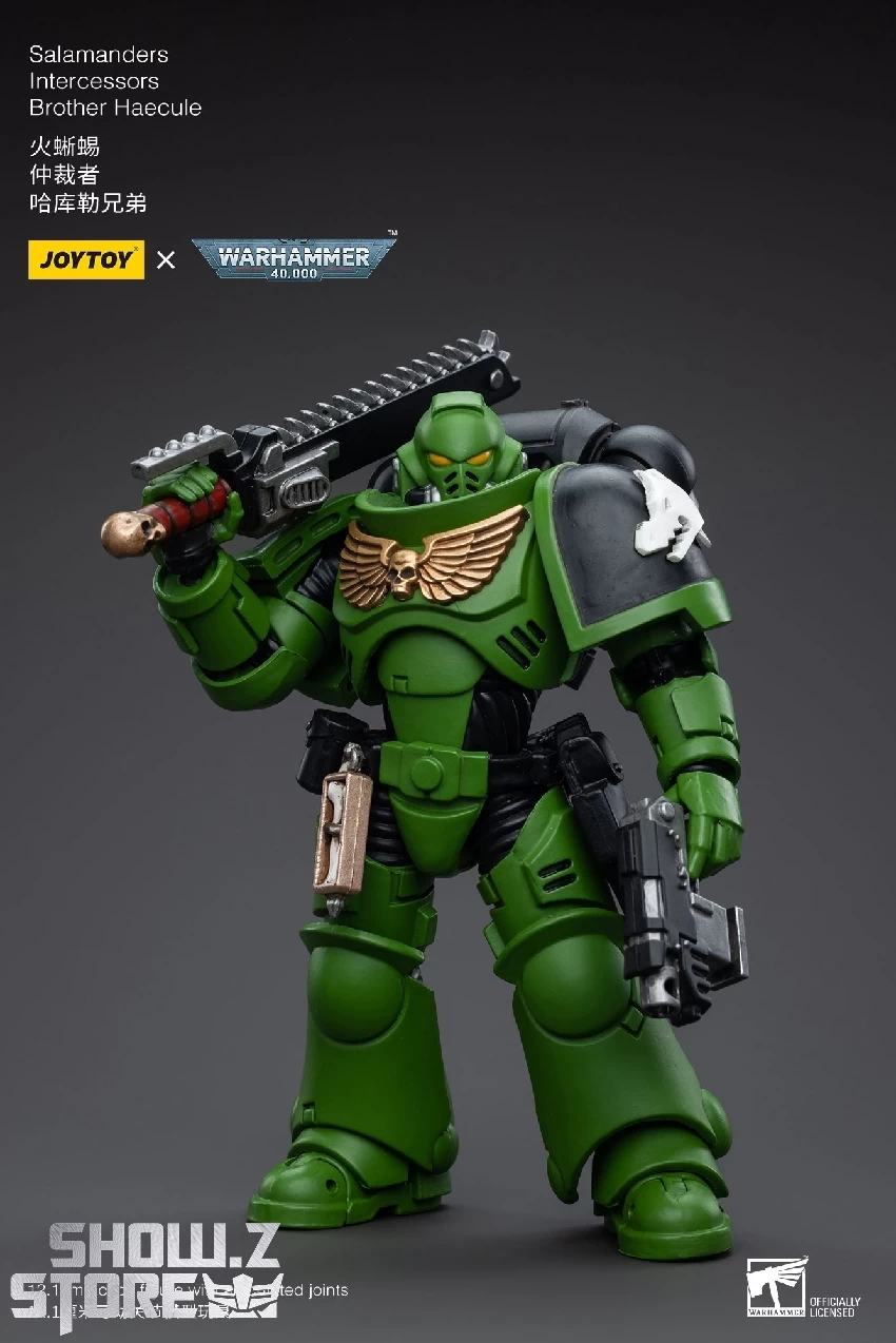JoyToy Source 1/18 Warhammer 40K Salamanders Intercessors Brother Haecule 6 JoyToy Source 1/18 Warhammer 40K Salamanders Intercessors Brother Haecule - Image 4
