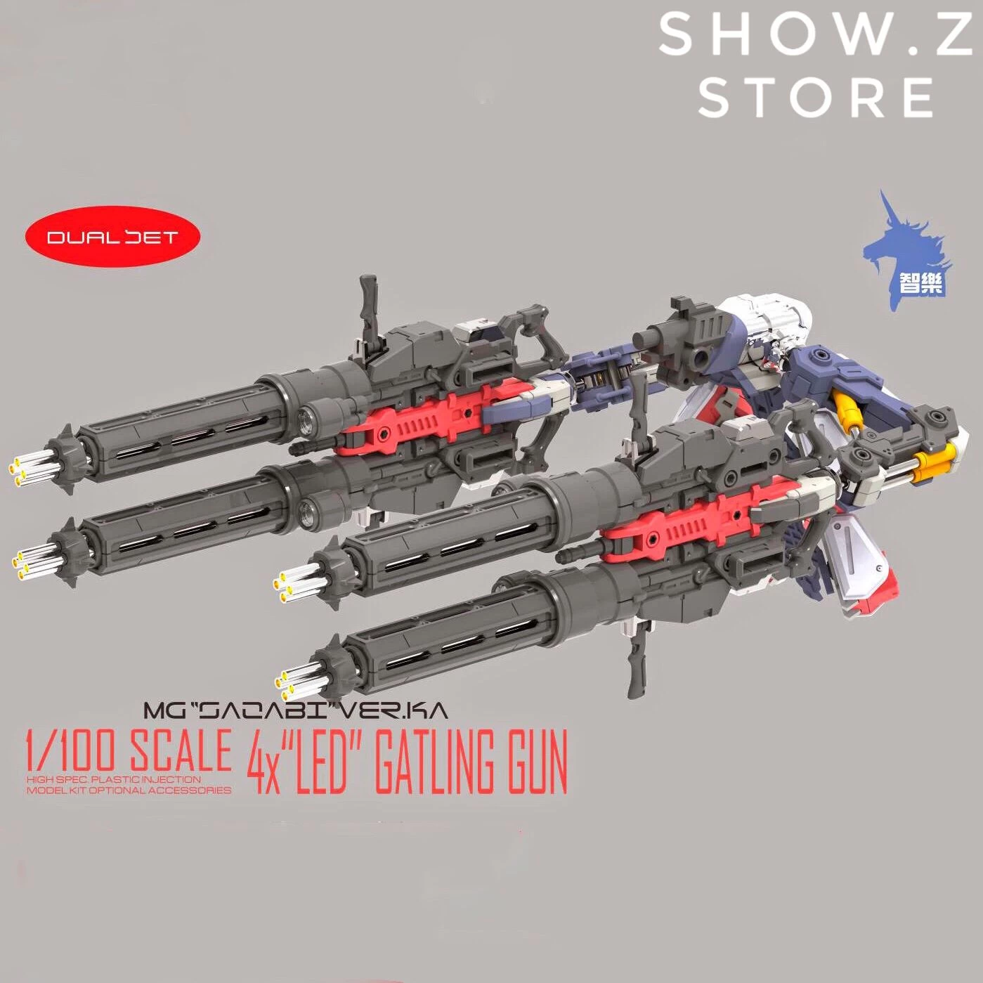 Zhile ZL MG 1/100 4X Sazabi MSN-04 Gatling Gun Add On Kit W/ LED 4 Zhile ZL MG 1/100 4X Sazabi MSN-04 Gatling Gun Add On Kit W/ LED - Image 2