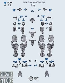 Point Factory Studio Metal Parts For Bandai MG ZGMF-X10A Freedom Gundam Ver. 2.0 -Show.Z Store d10d245c6a